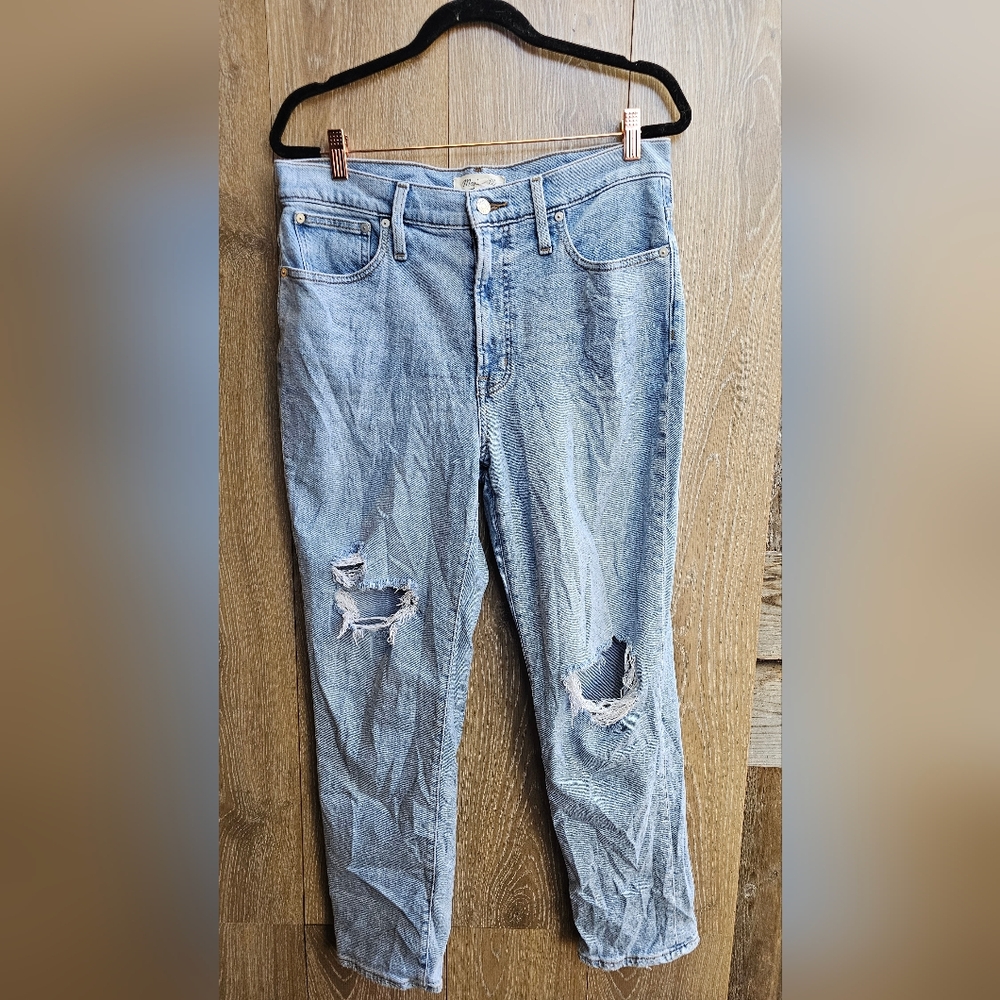 Madewell Light Blue Distressed Women Jeans